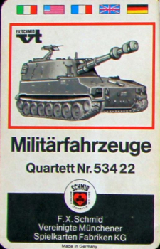 Schmid Spiele "Militaerfahrzeuge" 1970 Cardgame (10500)
